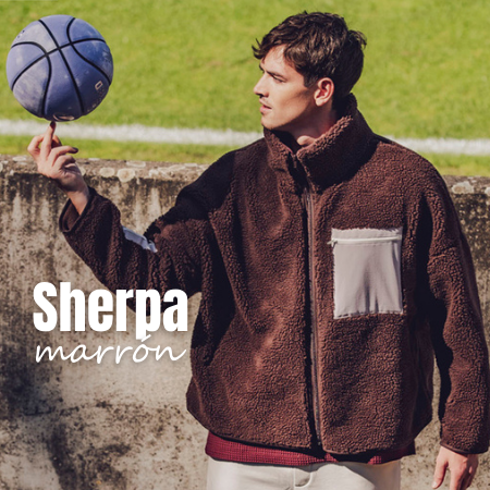 Tejido Sherpa marrón