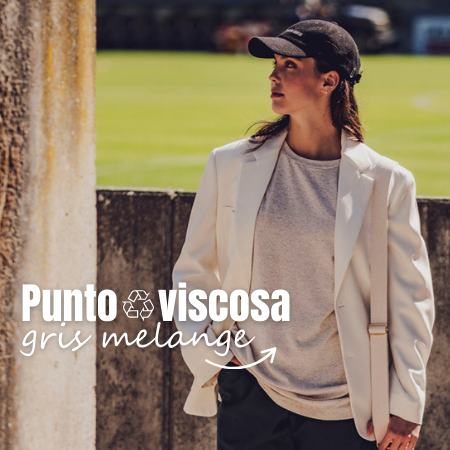 Knit mini viscosa gris melange