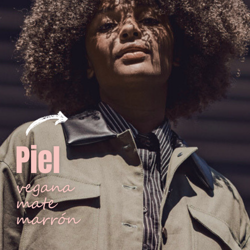 Piel vegana marrón chocolate
