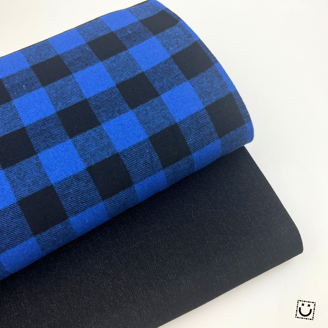 *OFERTA* Franela de algodón vichy azul 3 cm