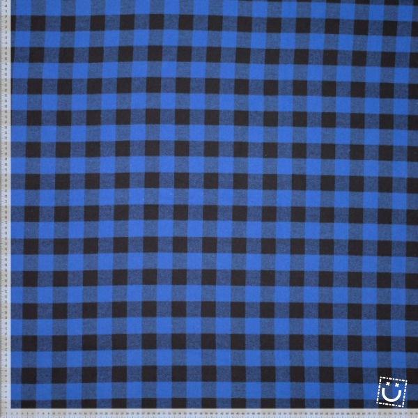 *OFERTA* Franela de algodón vichy azul 3 cm