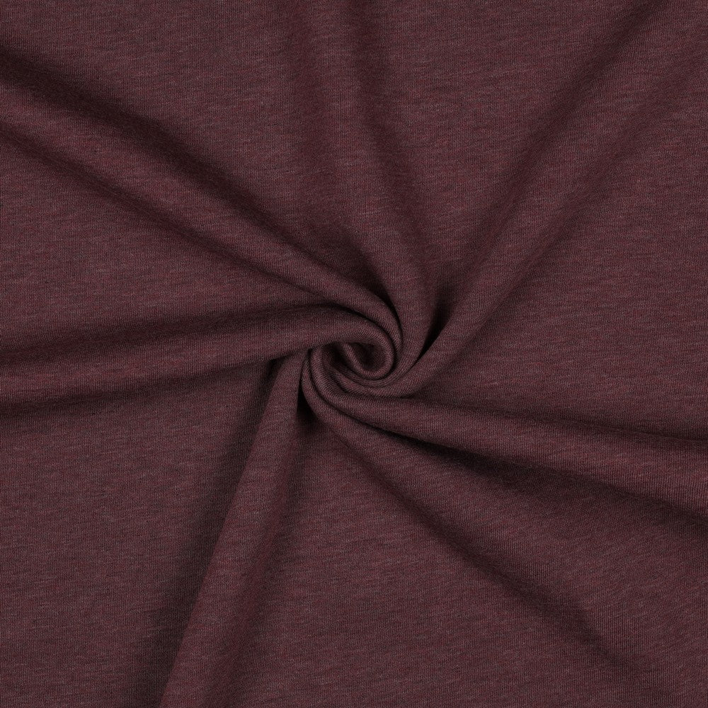 Sudadera jogging afelpada aubergine melange