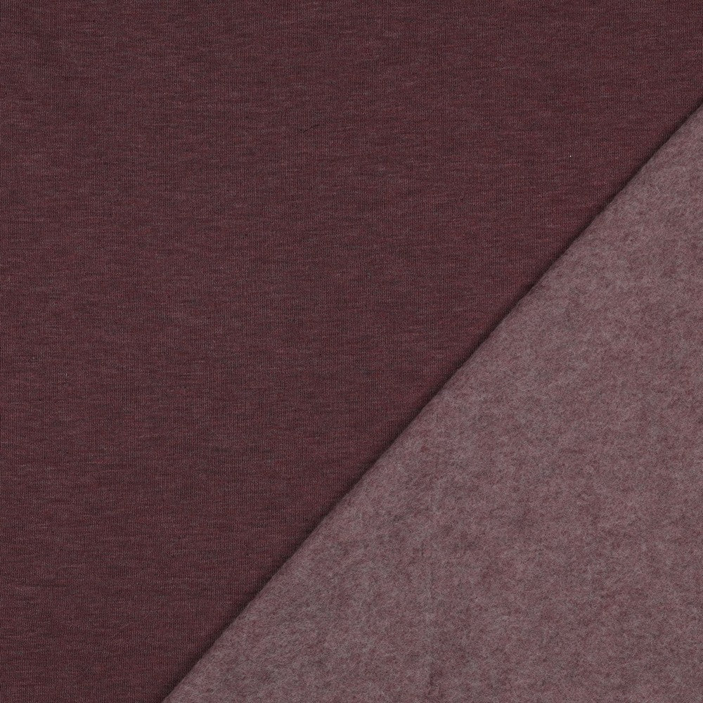 Sudadera jogging afelpada aubergine melange