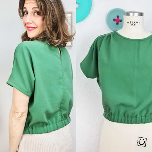 Tela crepè de viscosa verde