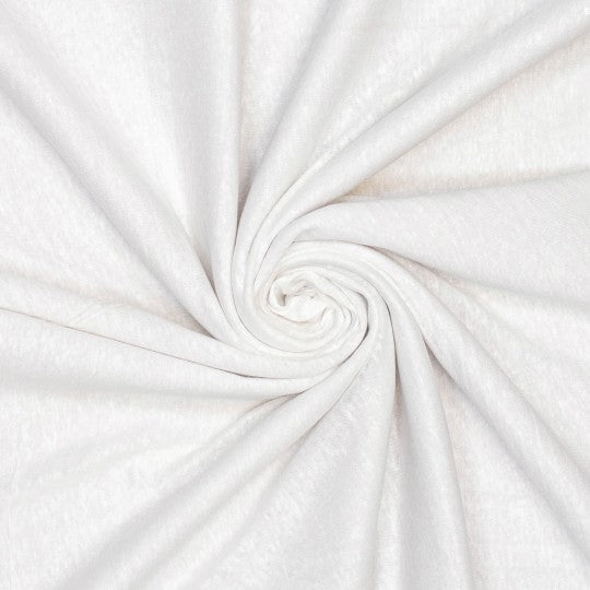 Tela punto 100% lino blanco