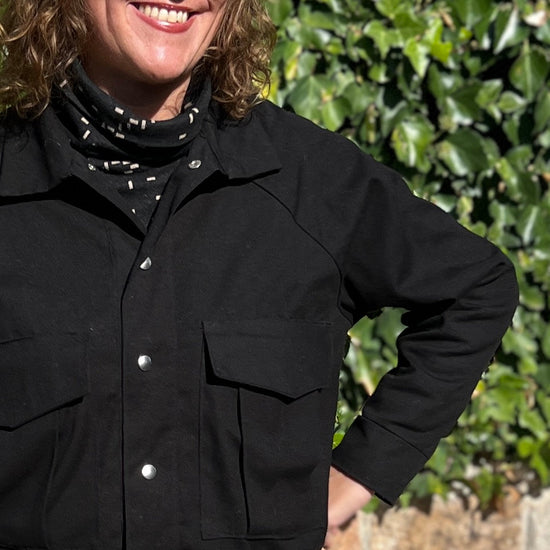 Tela canvas algodón 8 oz negra