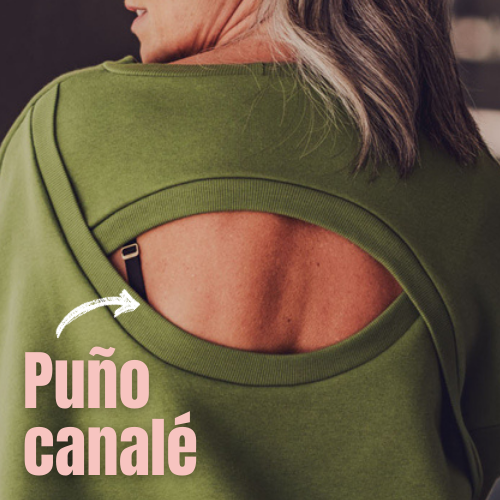 Puño canalé tubular 2x2 verde (100 cm)