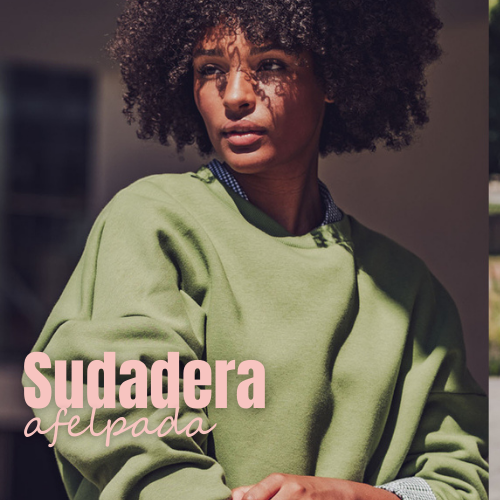 *RETAL*Sudadera afelpada verde algodón orgánico 135x96