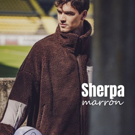 Tejido Sherpa marrón