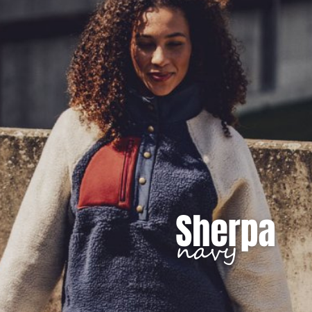 Tejido Sherpa azul marino