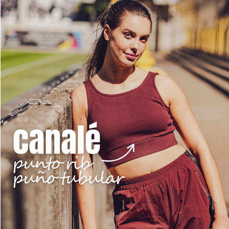Puño canalé tubular 2x2 marrón oscuro