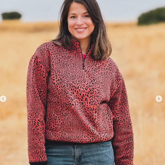 Sudadera afelpada animal print