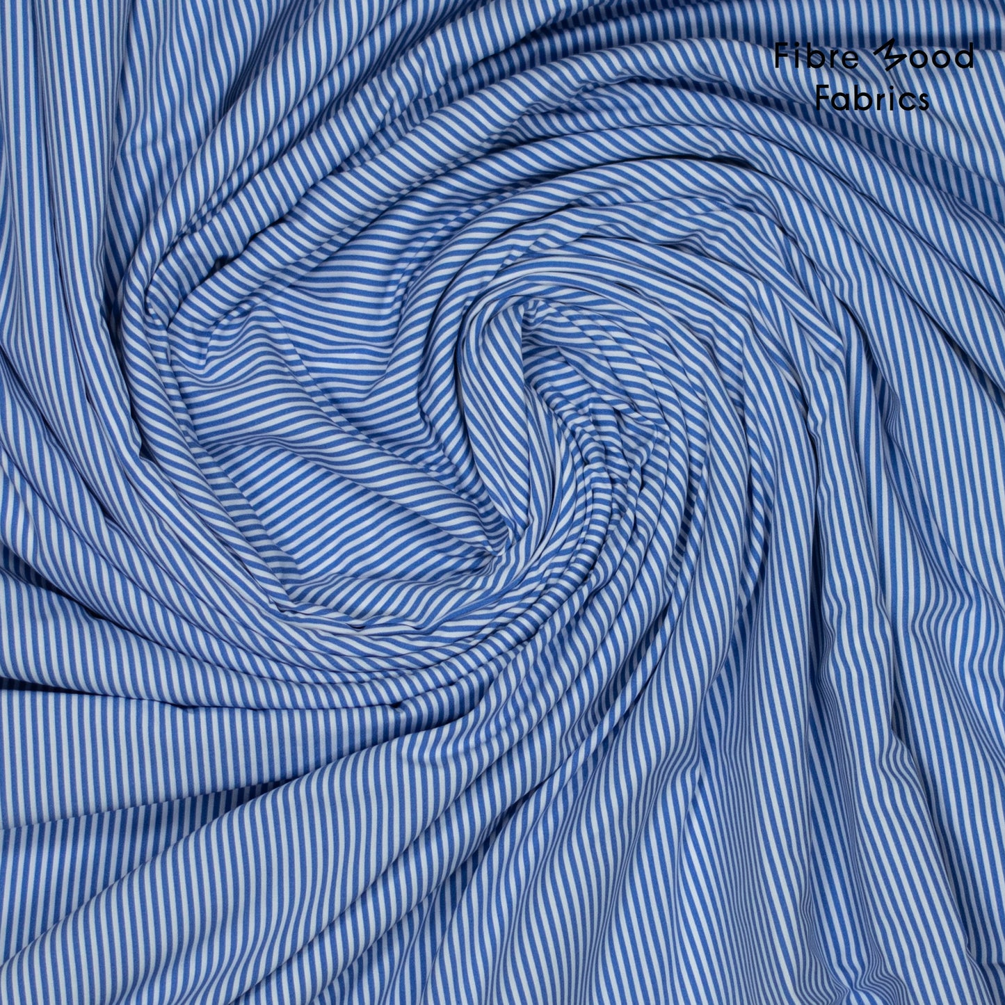 Tela popelín rayas azules