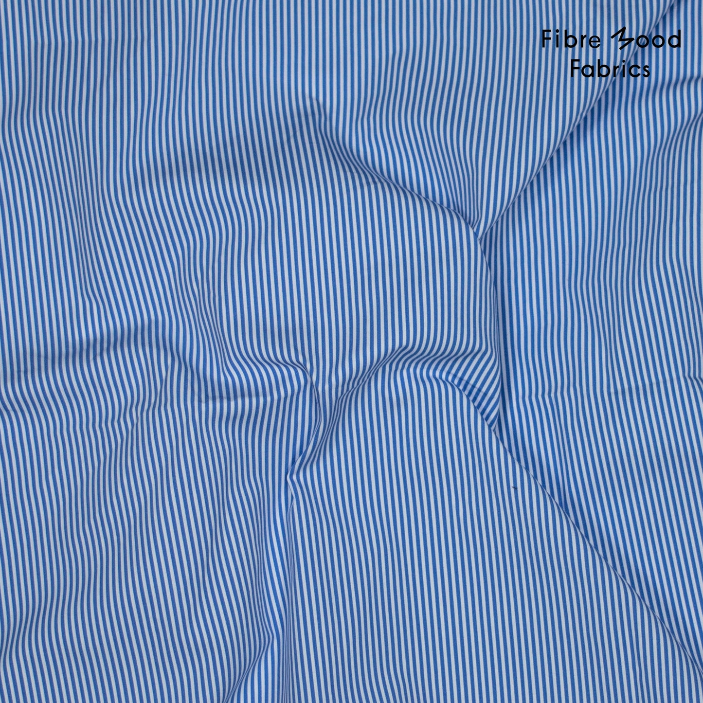 Tela popelín rayas azules