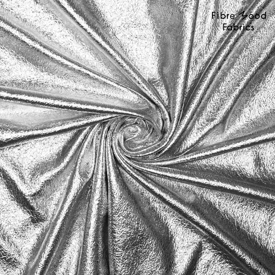 Metallic Crackle Soft Vegan plata