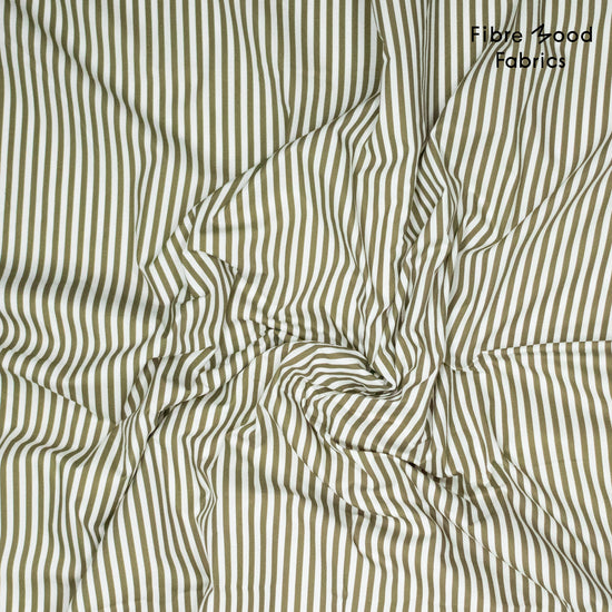 Tela algodón rayas verde