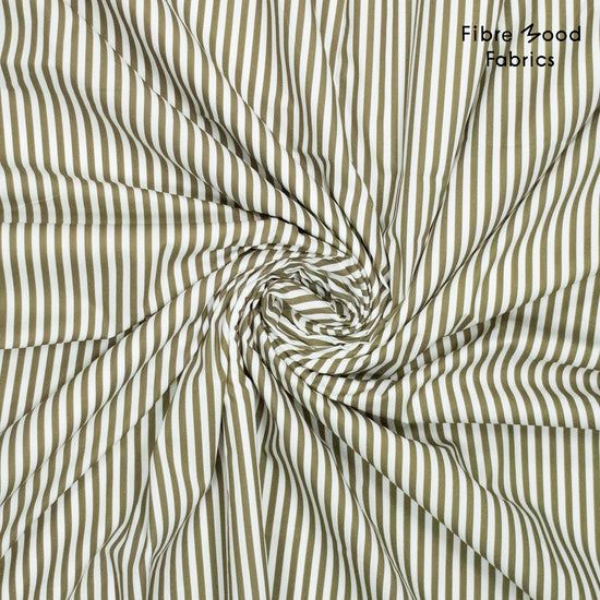 Tela algodón rayas verde