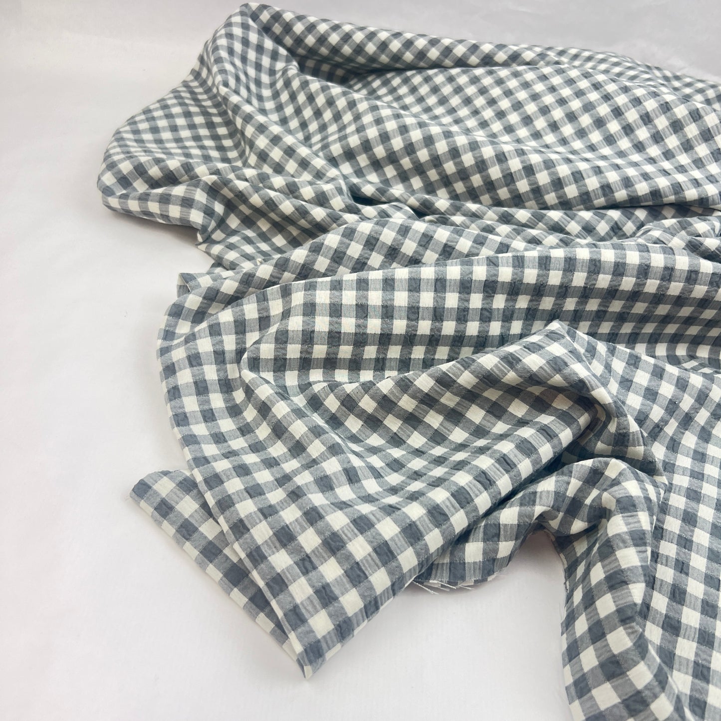 *OFERTA* Tela vichy seersucker gris