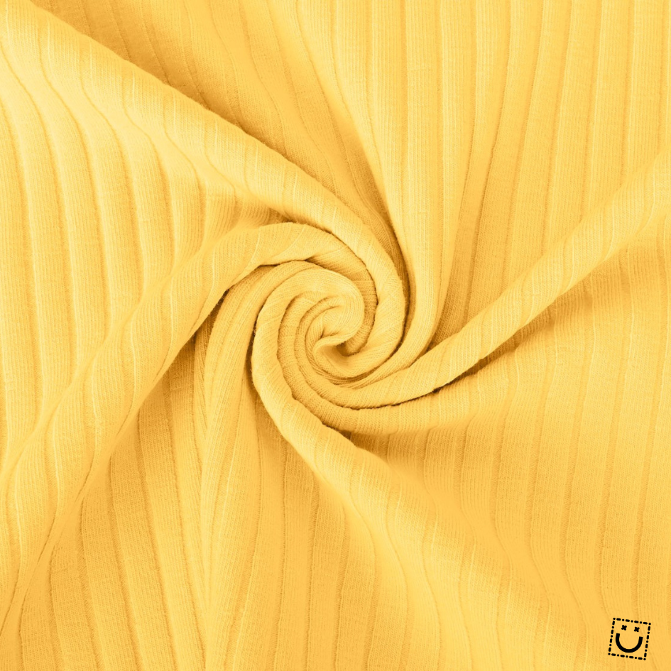 Tela punto Rib Jersey 0,5 amarilla – Fabric Mumu