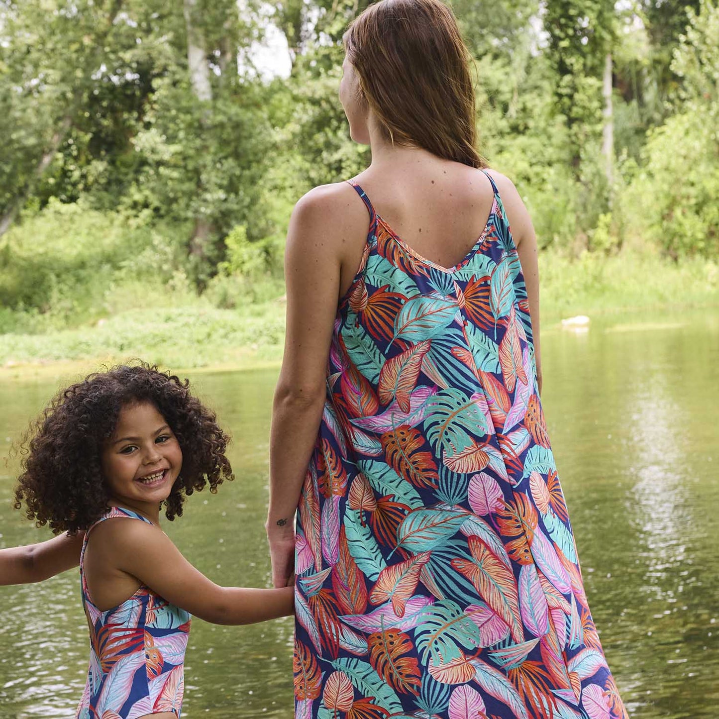 Lycra de bañador Tortoise Leaves