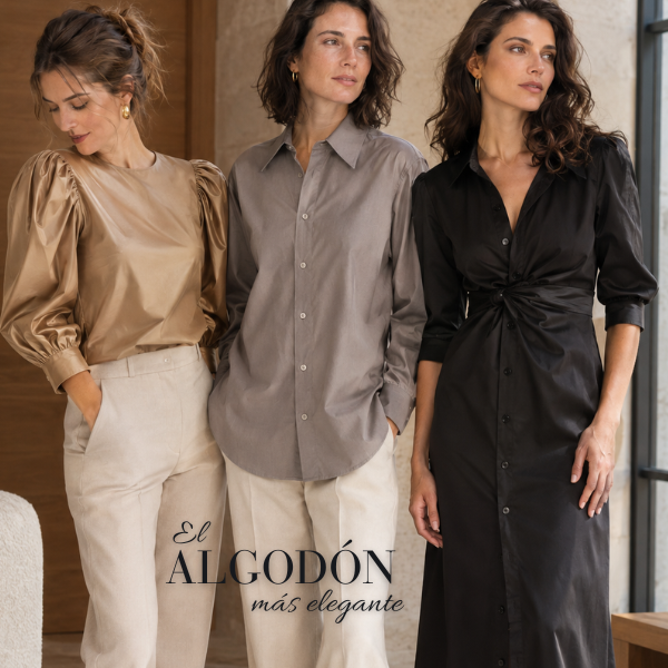 Algodón satinado (negro/gris/camel)