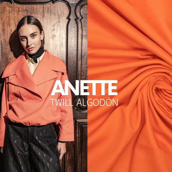 Twill algodón naranja