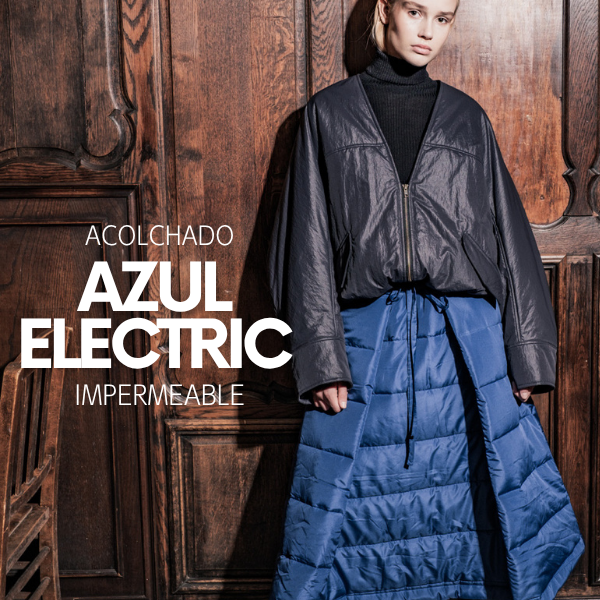 Acolchado impermeable azul eléctrico