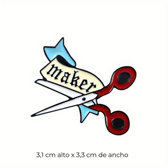 Broche tijeras "maker"