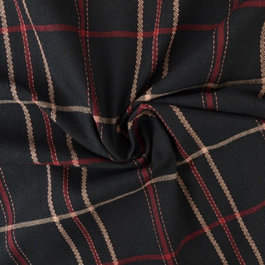 Tela algodón lino cuadro grande