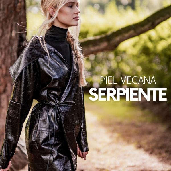Piel vegana serpiente negra