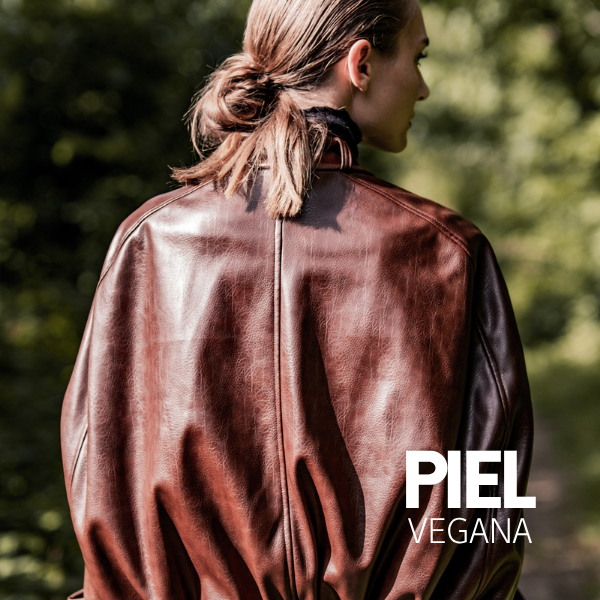 Piel vegana marrón cuero