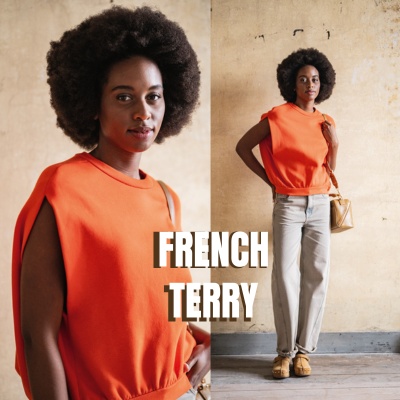 French Terry GOTS naranja