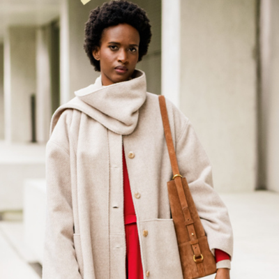 Paño abrigo cepillado gris melange