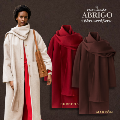 Paño abrigo lana hervida marrón chic