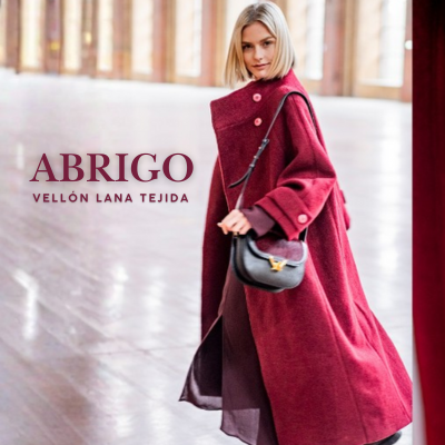 *SUPER OFERTA* Paño lana tejida burdeos