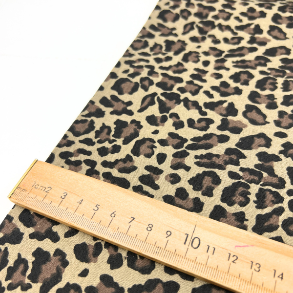 Tela Muselina animal print taupe