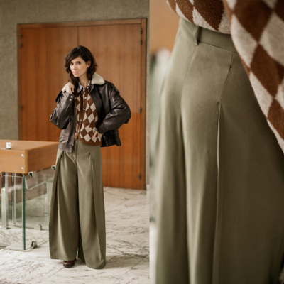 Viscosa acabado Tencel verde