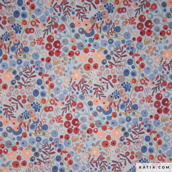 Punto jersey cepillado Blueberries Katia