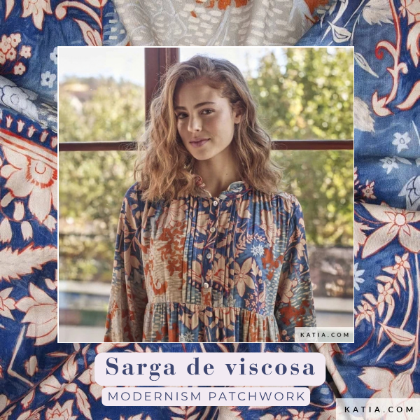 Sarga de viscosa de invierno Modernism Patchwork