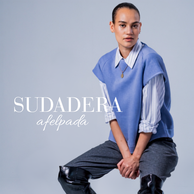 Sudadera afelpada azul