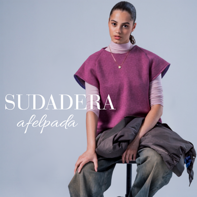 Sudadera afelpada rosa