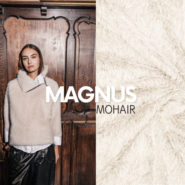 Tejido de pelo efecto Mohair gris