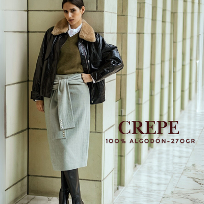 Tela Crepé de algodón Aqua Sea