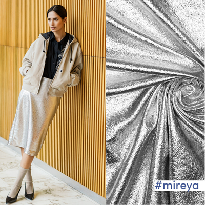 Metallic Crackle Soft Vegan plata