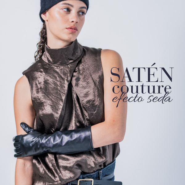 Satén couture efecto seda chocolate