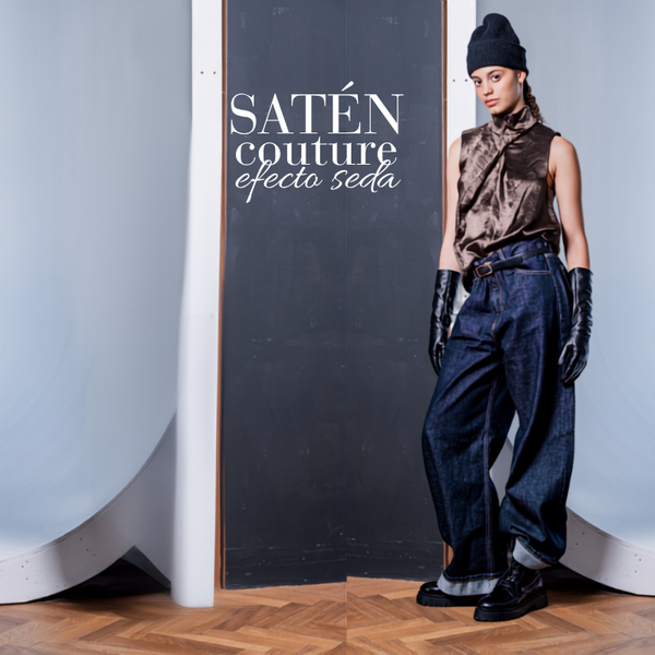 Satén couture efecto seda chocolate
