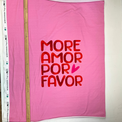 Panel punto jersey "More amor por favor"