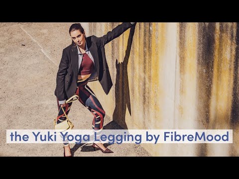 Cargar y reproducir el video en el visor de la galería, Tela Lycra Yoga líneas

