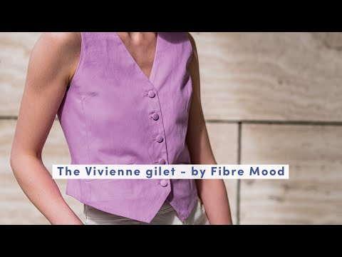 Cargar y reproducir el video en el visor de la galería, Sarga de algodón malva lavada a la piedra
