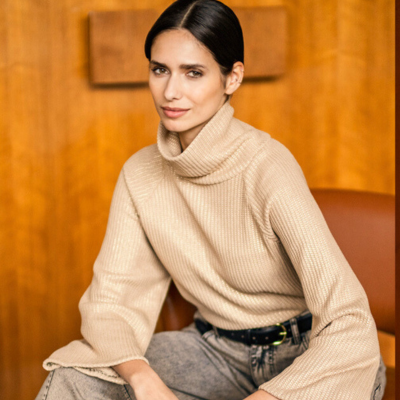 Punto knit big oro metalizado